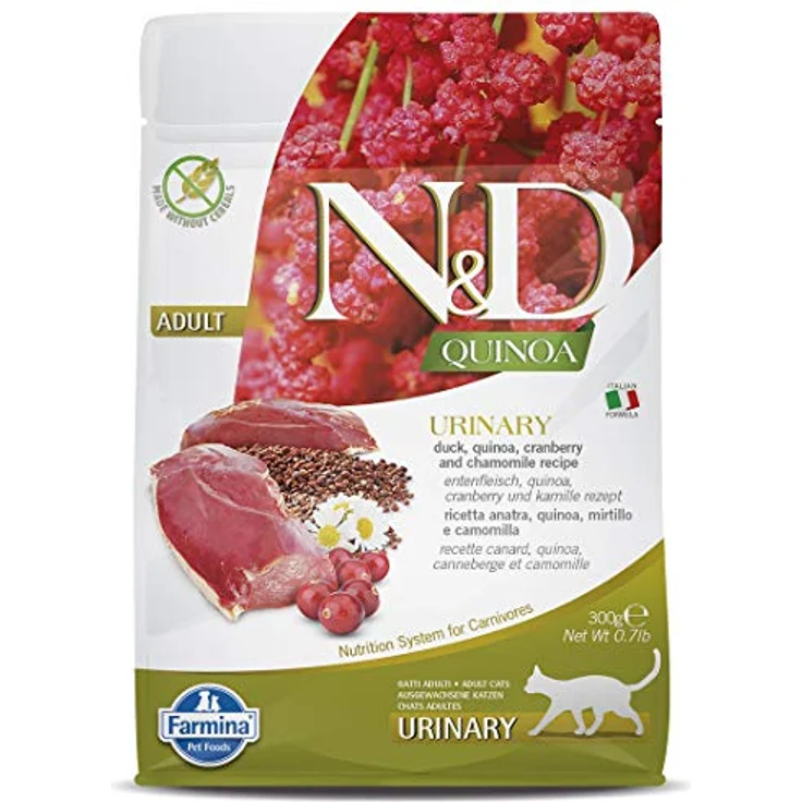 Farmina N&D Quinoa Adult Pellets Katzenfutter, Trockenfutter mit Ente und Cranberry, reich an Vitaminen und Antioxidantien, 300 g – Bild 1