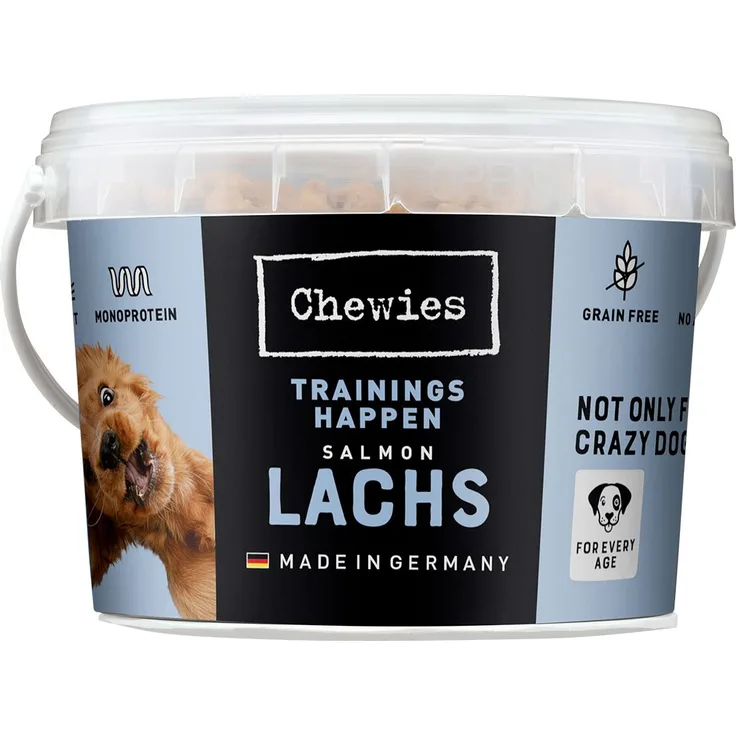 Chewies Trainings-Happen Lachs, 300g Hundesnack ohne Zucker für alle Lebensphasen