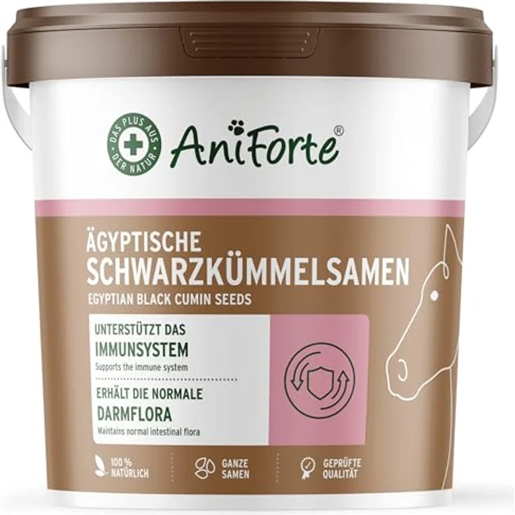 AniForte Ägyptische Schwarzkümmelsamen, 100 % natürliche Samen zur Unterstützung von Immunsystem und Darmflora, 1 kg – Bild 1
