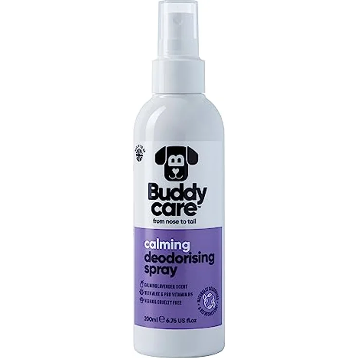 Buddycare Hunde-Desodorierungsspray Lavendel, beruhigend mit Aloe Vera und Pro-Vitamin B5, 200 ml – Bild 1