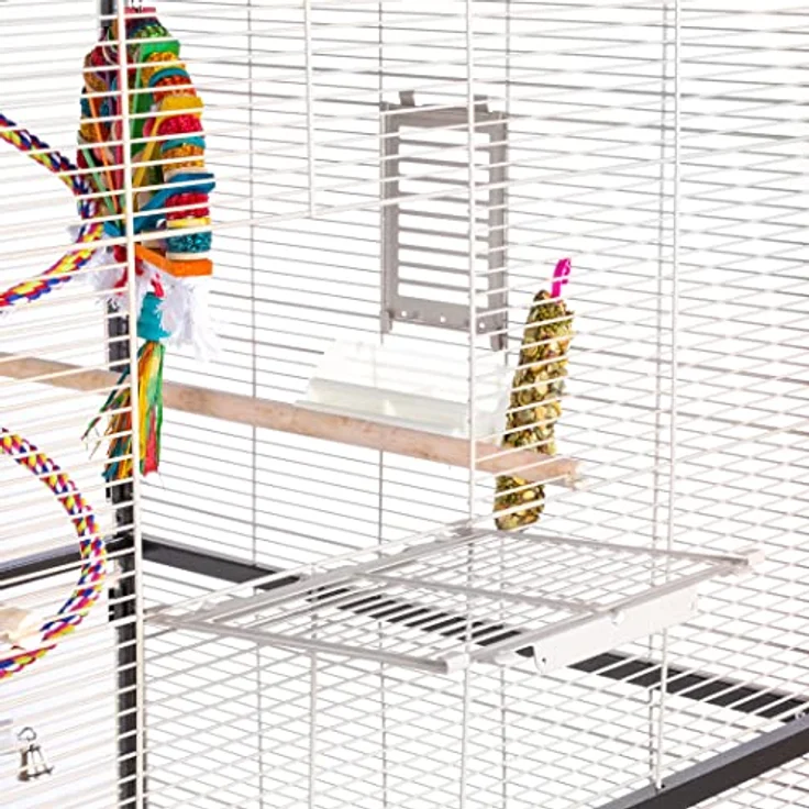 Montana Cages Casa 120, XXL Vogelvoliere ca. 120 x 81 x 180 cm, Antik/Platinum, mit Plexiglasscheiben und ungiftiger AVILON(R)-Pulverbeschichtung – Bild 4