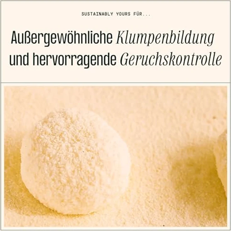 Sustainably Yours Katzenstreu – Grobkörnige Formel, 4,5 kg, außergewöhnliche Geruchskontrolle, hohe Klumpenbildung, praktisch staubfrei – Bild 2