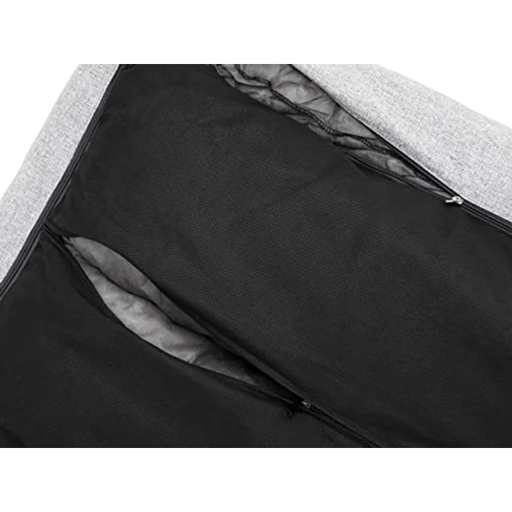 DOGGY Hundehöhle/Hundebett, 2-in-1 Haustierbett mit abziehbarem Bezug, wasserdicht, OEKO-TEX-zertifiziert, Farbe Asche, 60x47 cm – Bild 5