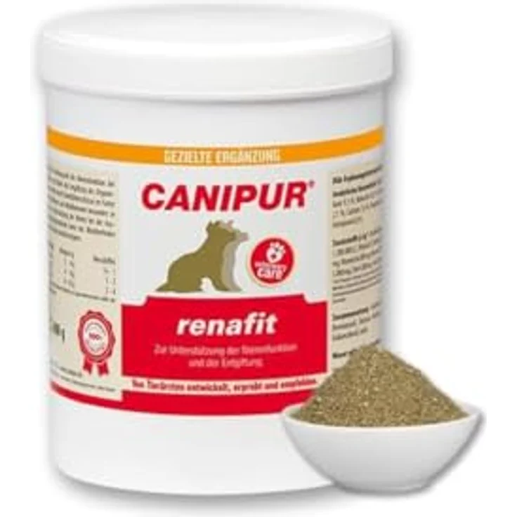 Canipur Renafit, Katzen-Nahrungsergänzung mit Kräutern und Vitaminen zur Unterstützung der Nierenfunktion, 400 g – Bild 1