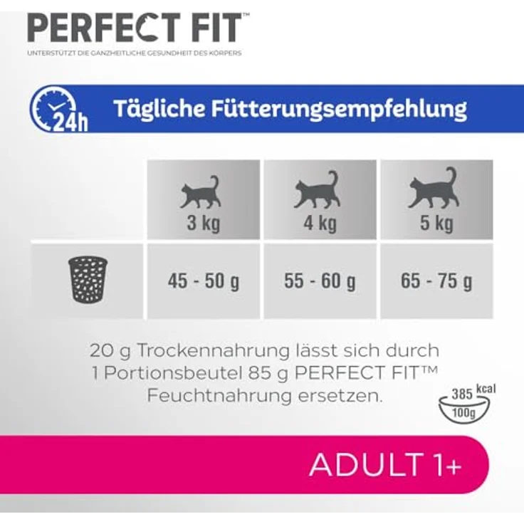 Perfect Fit Katze Adult Huhn, Trockenfutter für erwachsene Katzen, 7kg – Bild 4