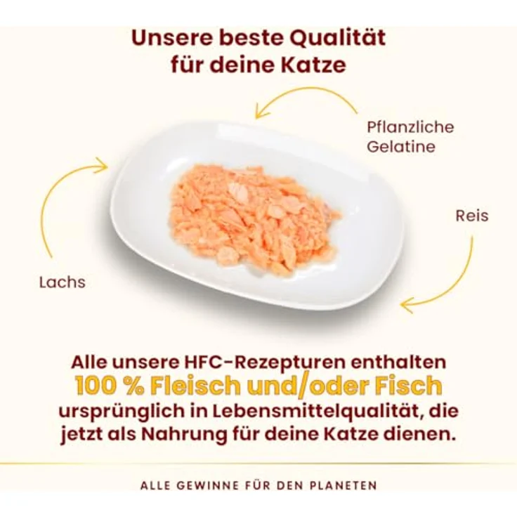 Almo Nature HFC Jelly - Nassfutter für Katzen, Lachs, Glutenfrei, Monoprotein, Human Grade, 6 x 70g – Bild 5