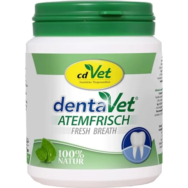 cdVet dentaVet Atemfrisch, Hundefutter-Pulver mit Chlorophyll zur Geruchsbindung, 100 g