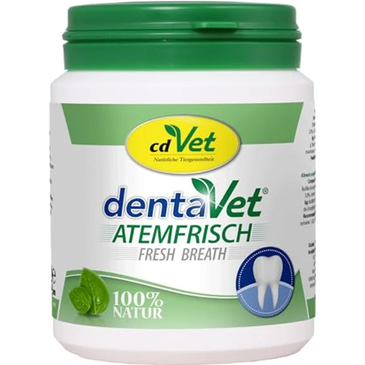 cdVet dentaVet Atemfrisch, Hundefutter-Pulver mit Chlorophyll zur Geruchsbindung, 100 g – Bild 1