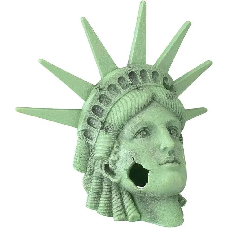 EBI Aqua Della Lady Liberty S, natürliche Aquarium-Dekoration aus ungiftigem Polyesterharz für Süss- und Meerwasseraquarien