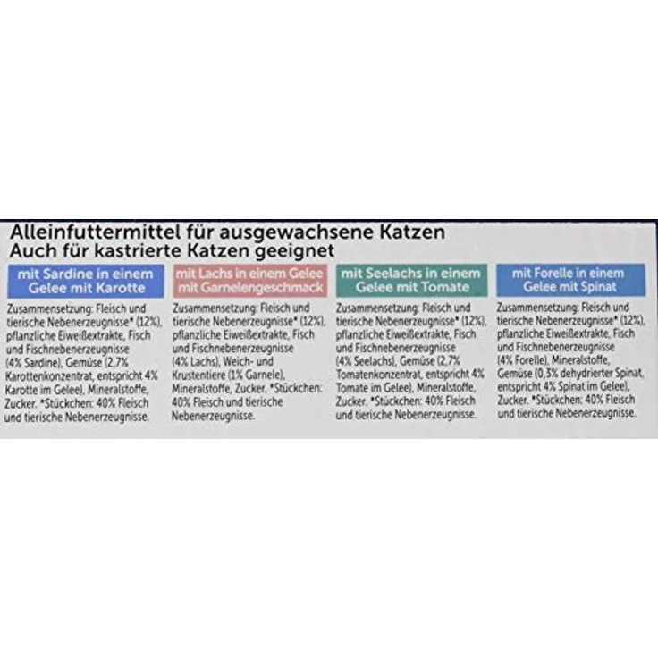 FELIX Sensations Gelees Geschmacksvielfalt aus dem Wasser, Katzen-Nassfutter mit 4 Geschmacksrichtungen, 12x85g – Bild 5
