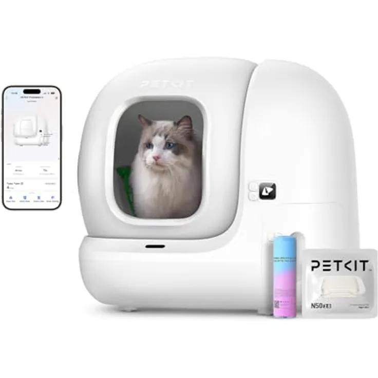 PETKIT Pura Max 2 Selbstreinigende Katzentoilette, 76L, App-Steuerung, Geruchsbeseitigung, geeignet für mehrere Katzen, xSecure Sicherheitssystem