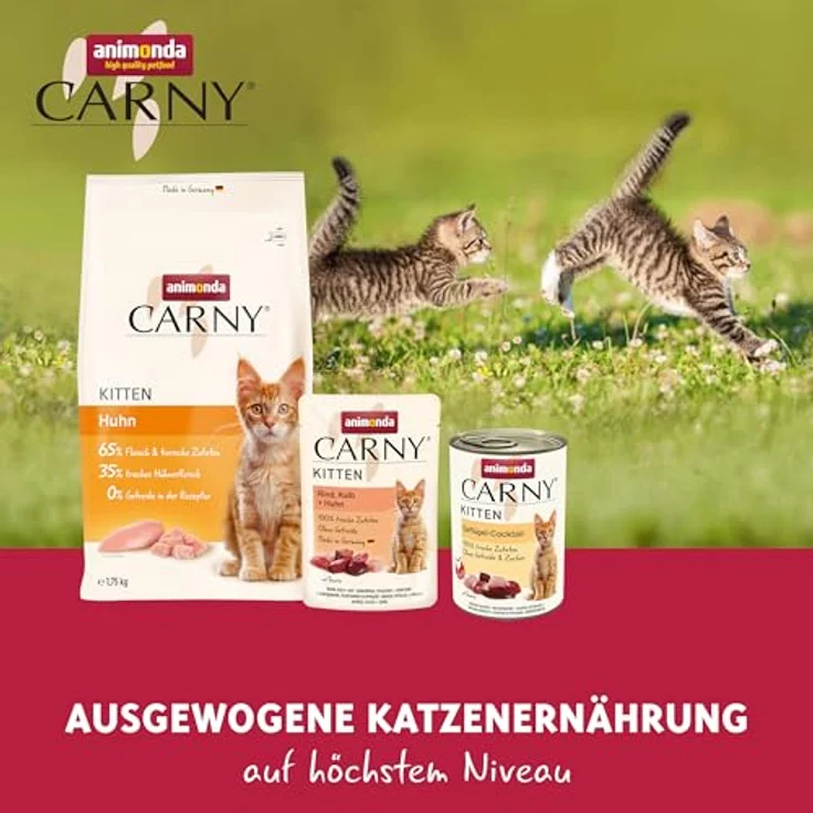 Animonda Carny Trockenfutter Katze Kitten, Huhn, 1,75 kg, ohne Getreide, leicht verdaulich, hoher Fleischanteil – Bild 4