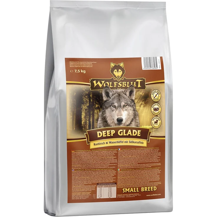 Wolfsblut Deep Glade Small Breed, Hunde-Trockenfutter mit Wild, 7,5kg, ohne Soja
