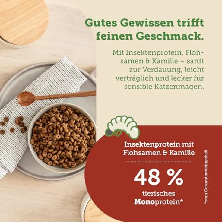 MERA Cats Nature Sensitive Insekt, Katzenfutter Trocken 400g | Mono-Protein, getreidefrei & zuckerfrei, hoher Fleischanteil, leicht verdaulich – Bild 3