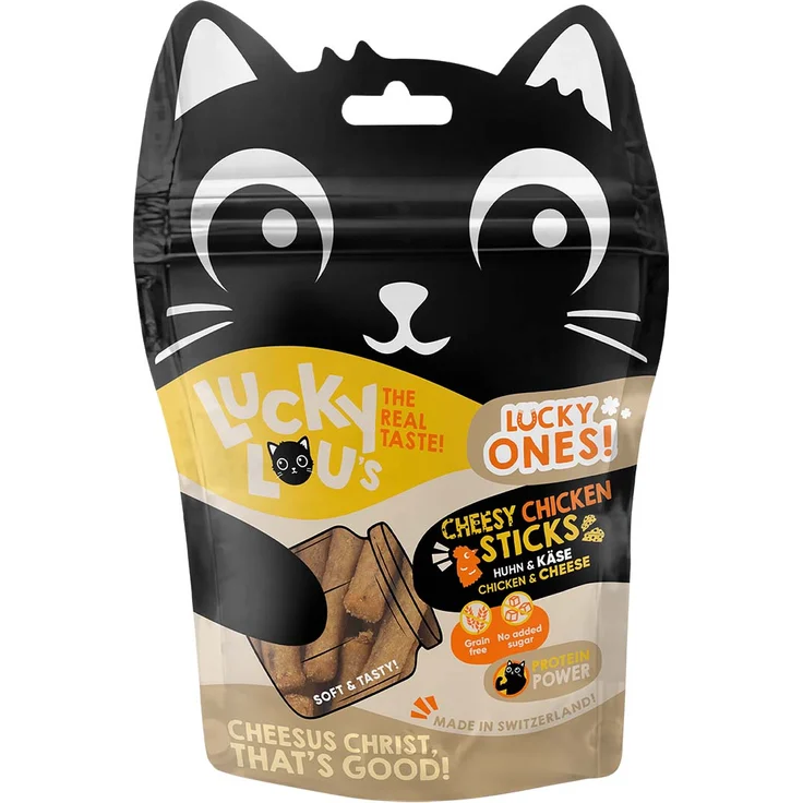 Lucky Lou Lucky Ones Sticks, Katzensnack mit Käse und Huhn, 50g