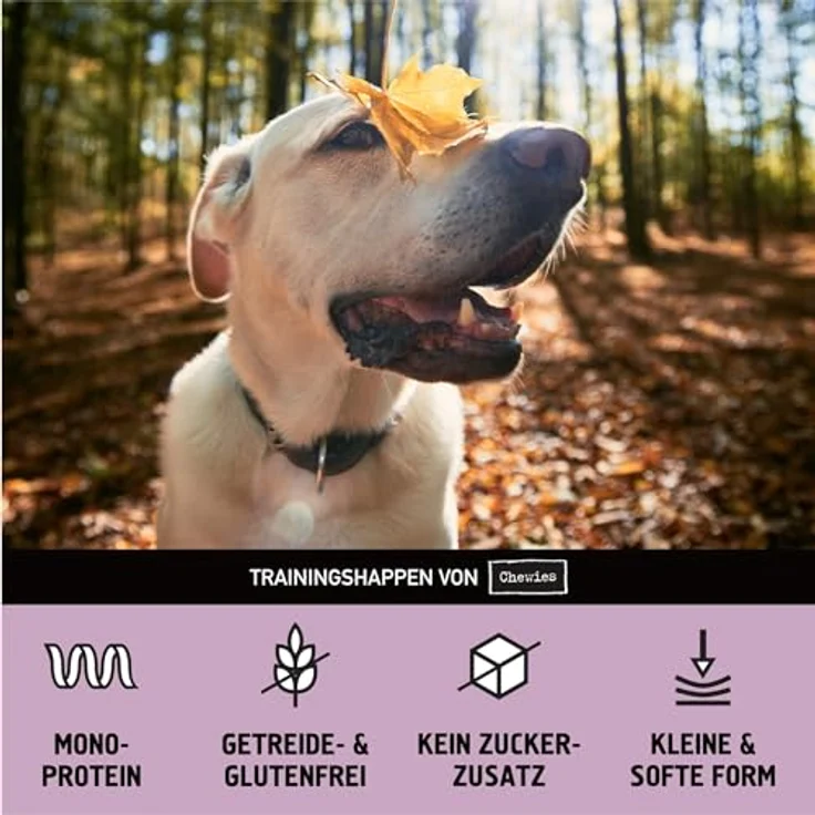 Chewies Trainings-Happen Monoprotein-Snack 300g Känguru, getreidefreier Belohnungssnack für ernährungssensible Hunde, soft und ideal für Training – Bild 7