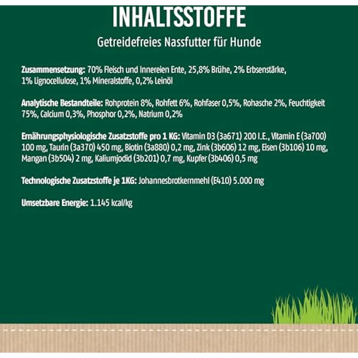 Christopherus PUR Ente, Vollnahrung für Hunde, Nassfutter, 6 x 400 g, getreidefrei, ideal für sensible Vierbeiner – Bild 5