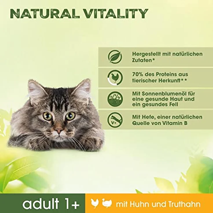 Perfect Fit PERFECT FITâ„¢ Katze Natural Vitality Adult 1+ Trockenfutter mit Huhn und Truthahn, 6kg, reich an Vitaminen – Bild 3