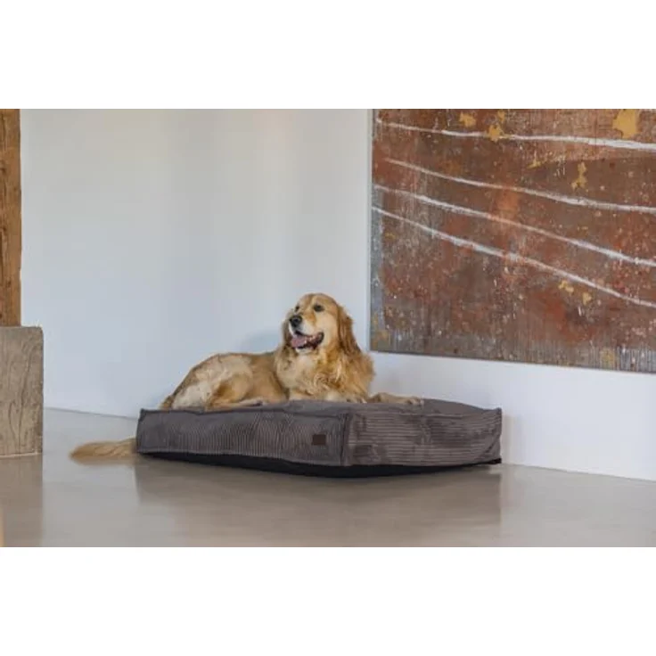 Designed By Lotte Tierkissen Hundekissen Ribbed braun, Polyester, mit Flockenfüllung, abnehmbarer Bezug, rutschfester Boden – Bild 7