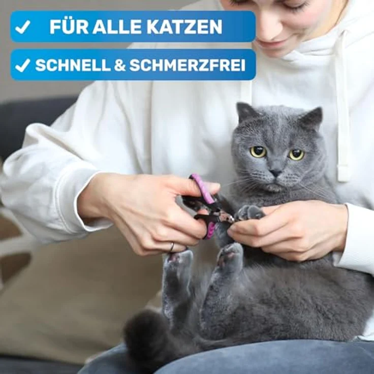 BluePet Mini Krallenschere für Katzen, Hunde, Kaninchen & Welpen, präzise Nagelschneider für schmerzfreies Krallenschneiden – Bild 3
