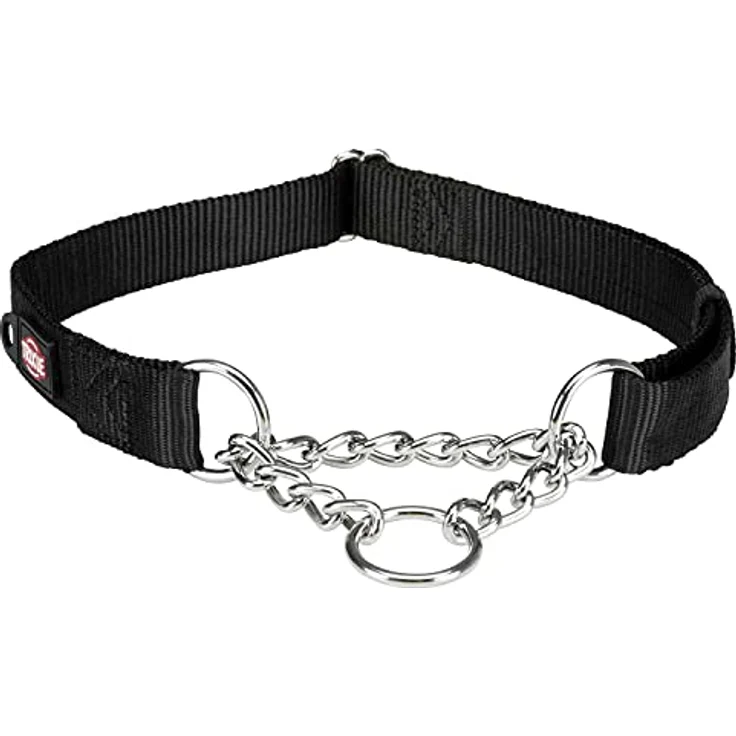 TRIXIE Hunde-Erziehungsgeschirr Premium Zug-Stopp-Halsband schwarz, verstellbar, strapazierfähig & sicher – Bild 2