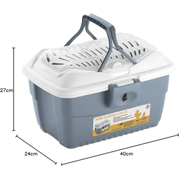 Kerbl Mini Gulliver Transportbox für Kleintiere blau 40x30x24cm 81776 – Bild 7