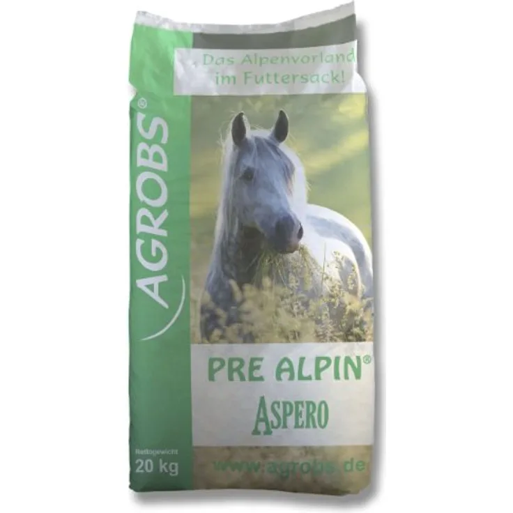Agrobs Pre Alpin Aspero, Pferdefutter für schlingende Pferde mit Atemwegsproblemen, 20 kg