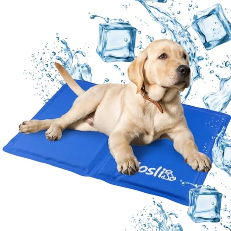Nosli Kühlmatte für Hunde, Katzen & Menschen, selbstkühlende Gel-Matte (50x90cm), transportabel, wasserabweisend, kratzfest – Bild 1