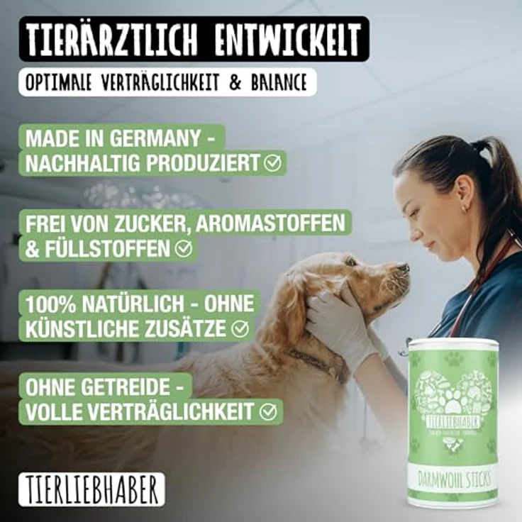 TIERLIEBHABER Darmwohlsticks 350g, Ergänzungsfuttermittel für gesunde Verdauung & Analdrüsen bei Hund, ideal bei Sodbrennen und empfindlichem Magen – Bild 4