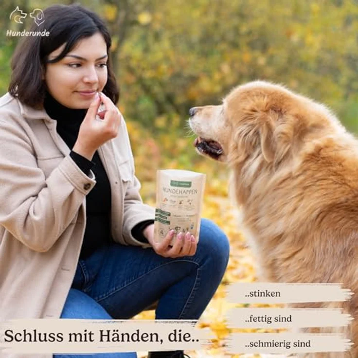 Hunderunde Hundehappen Schlafmütze, vegane Hundeleckerli mit Hanf, Baldrian & Kamille, 3x125 g, glutenfrei & beruhigend, ideal für sensible Hunde – Bild 5