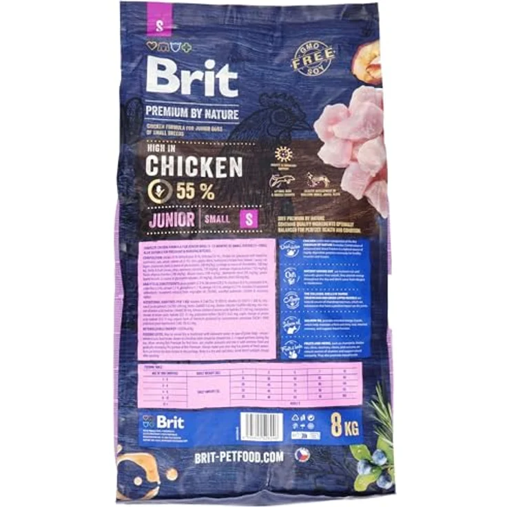 Brit Premium by Nature Junior S, Hunde-Trockenfutter mit wertvollen Inhaltsstoffen, 8kg – Bild 2