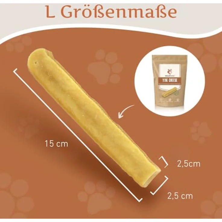 Wildfang® Yak-Kausnacks für Hunde, L (ca. 101 g) – Himalaya Yak-Käse Kaustangen, natürliche Hundeleckerlis, Dysdent-Sticks, für Hunde 25–45 kg, 3er-Pack – Bild 2