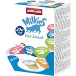 Animonda Milkies Mixpaket 1 Selection, Katzensnack mit 4 Sorten, 20 x 15 g, milchiger Snack, glutenarm, leicht verdaulich