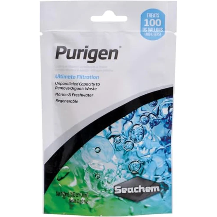 Seachem Purigen, Ultimate Filtration für Marine und Süßwasser, regenerierbar, kontrolliert Ammoniak, Nitrite und Nitrate, 100ml 2er Pack – Bild 1