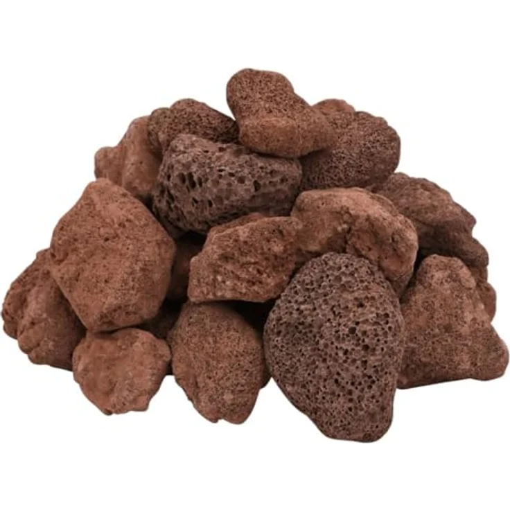 vidaXL Aquariendeko Lavagranulat, 25 kg rotes Vulkangestein, 5-8 cm, biologischer Filter für Aquarien – Bild 1