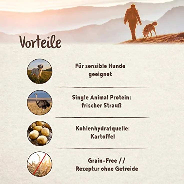 bosch HPC PLUS Adult Strauß & Kartoffel, Hundetrockenfutter für ausgewachsene Hunde, Single Protein, getreidefrei, 1 x 12.5 kg – Bild 5