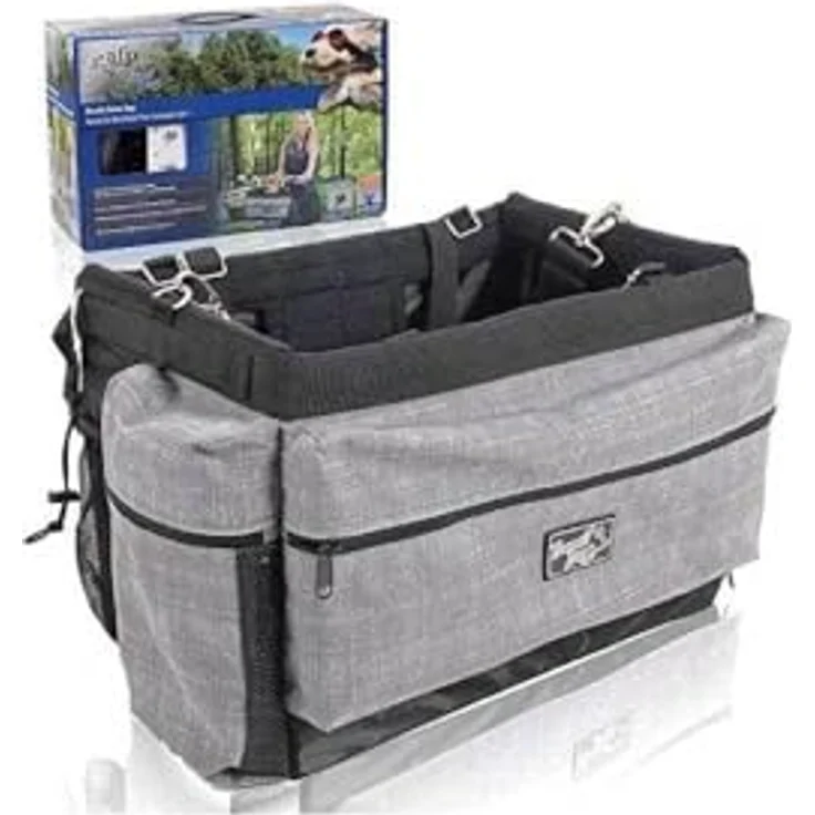 afp Tiertransporttasche New Travel Dog - Bicycle Delux Bag - With Connector, Aluminiumrahmen, bis 8 kg, blau – Bild 5