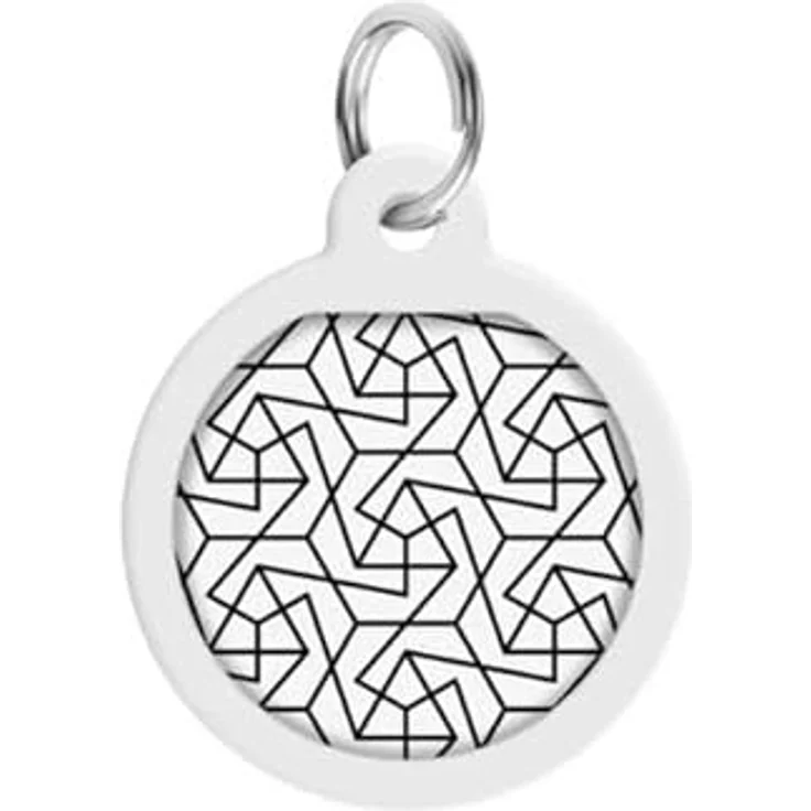 COFI 1453 Pet ID Tag für Hund Katze, QR Passport Global Suchsystem, Stahl mit Water Lelies Design – Bild 2