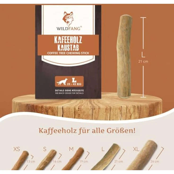 Wildfang® Kaffeebaum-Kauspielzeug für Hunde, unzerstörbar, natürliches Kauholz für aggressive Kauer & Welpen im Zahnwechsel, Größe L (25–45 kg) – Bild 2