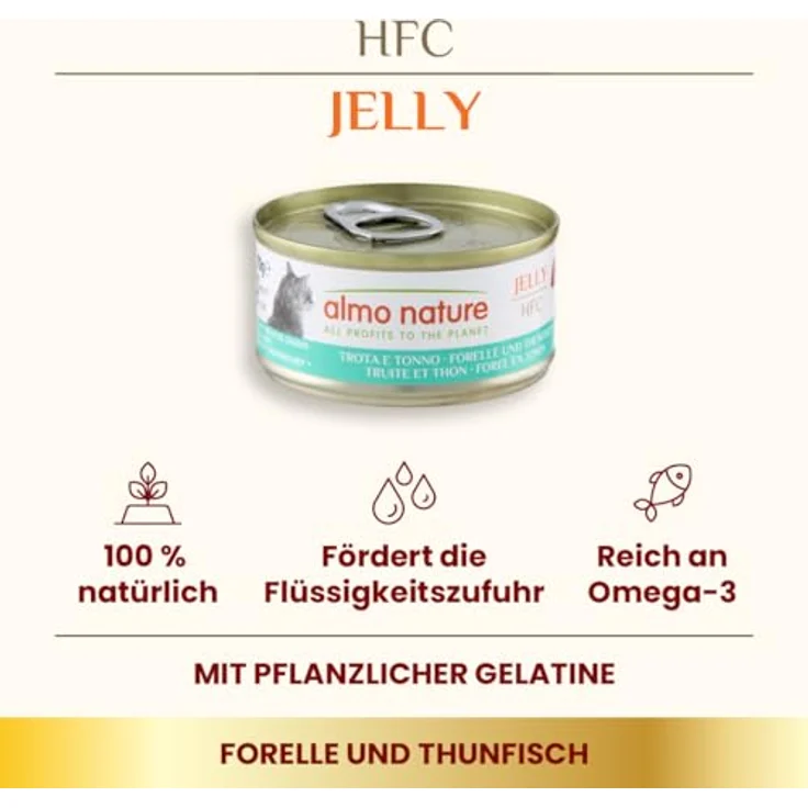 Almo Nature Multipack (6x70g) Katzen-Nassfutter mit Thunfisch, Huhn und Käse, Thunfisch mit Jungsardellen, Forelle und Thunfisch, glutenfrei, HFC-Rezepturen – Bild 5