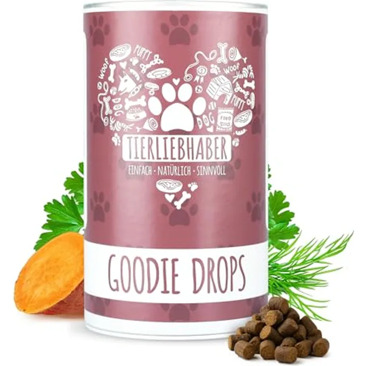 TIERLIEBHABER Goodie Drops, gesunde Hundeleckerlies für kleine Hunde und Welpen, getreidefrei, kaltgepresst, mit Insektenprotein und Omega-3, ca. 340 Drops