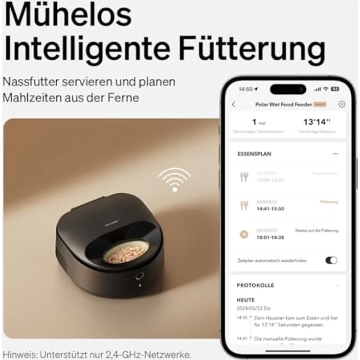 PETLIBRO POLAR Nassfutterautomat für Katzen, 2,4 GHz Wi-Fi App-Steuerung, Halbleiter Kühlung, 3 Tage Frische, spülmaschinenfest, inkl. Anti-Klemm-Sensor – Bild 4