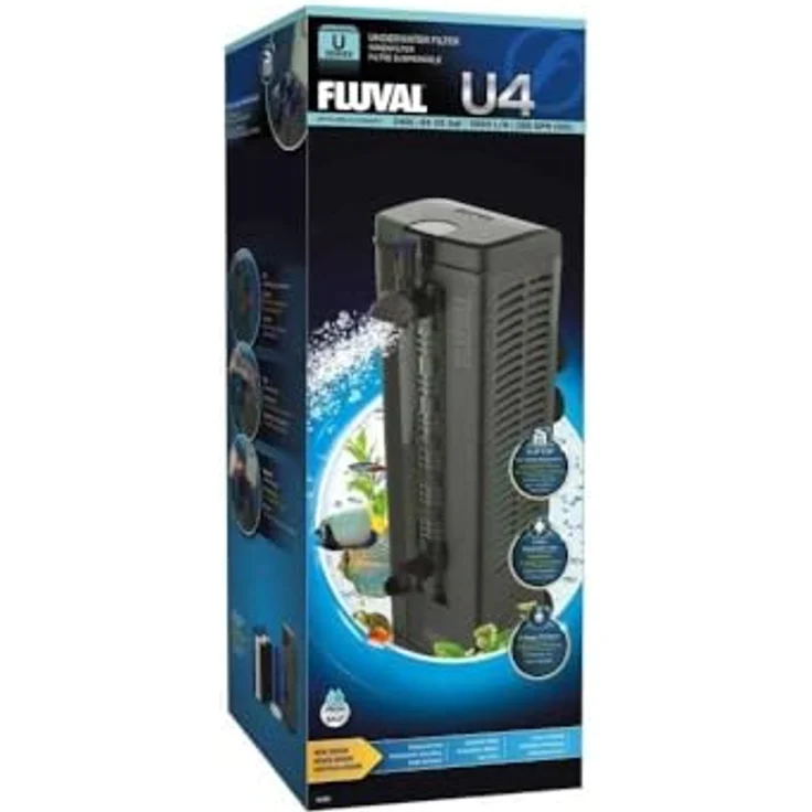 Fluval U4 Aquarium Filter, Innenfilter mit Drei-Phasen-Filterung und drei-Wege-Durchflusskontrolle für Süss- und Salzwasser, geeignet für Aquarien bis 240 l – Bild 4