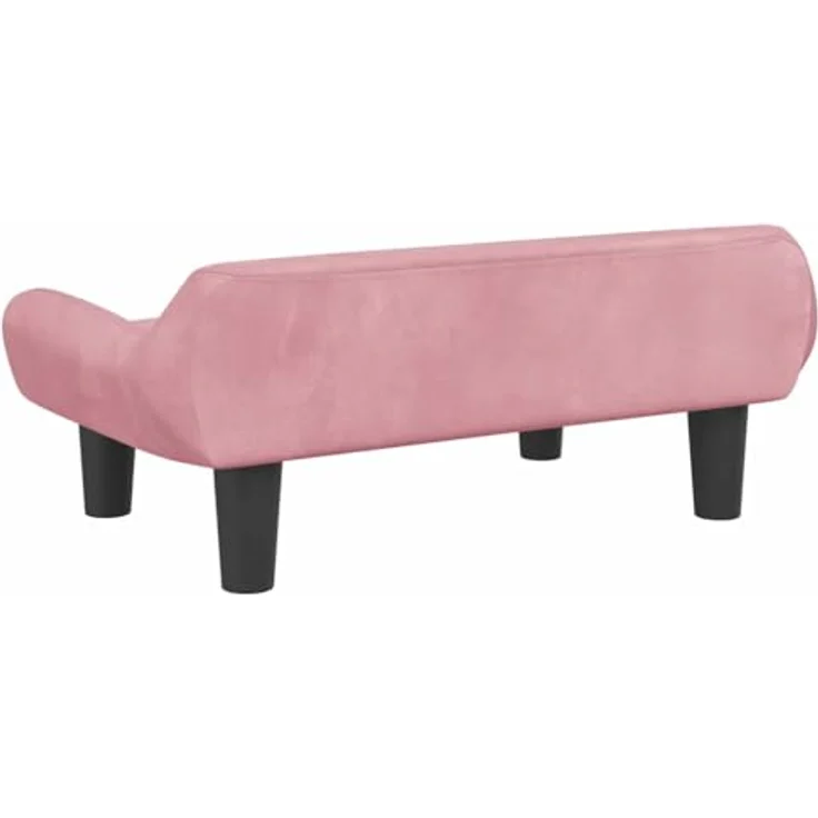 vidaXL Hundekorb Hundebett Rosa 70x40x24 cm Samt Körbchen Hundesofa, für kleine Hunde und Haustiere – Bild 7