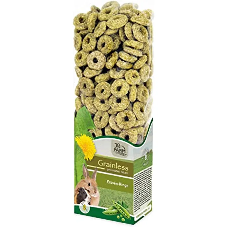 JR FARM Grainless Erbsen-Ringe 150 g, getreidefreies Kleintierfutter aus 100 % Gemüse, reich an Vitaminen und Ballaststoffen