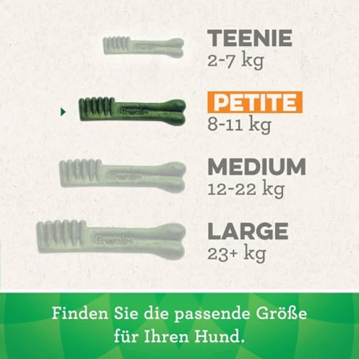 Greenies Dental Treats Original Petite, Zahnpflegesnacks für kleine Hunde von 8-11 kg, 1 x 340 g, mit VOHC-Siegel – Bild 4