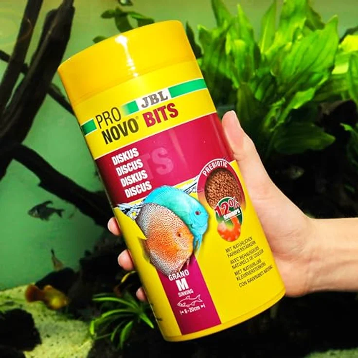 JBL PRONOVO BITS GRANO, Hauptfutter-Granulat für Diskus und Buntbarsche, Größe M, 1000 ml, hochwertige Rohstoffe, gesunde Verdauung – Bild 7