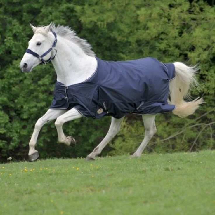 WALDHAUSEN Regendecke mit Kreuzbegurtung, wasserdicht und atmungsaktiv, 600 Denier Polyester, Größe 135 cm, nachtblau – Bild 2