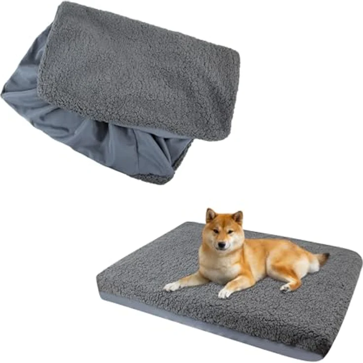 Nogsay Bezüge für Hundebetten, Wasserdicht und Waschbar, Weicher Plüsch Bezug für Haustier Hundekissen (S: 76x51x15 cm) – Bild 1