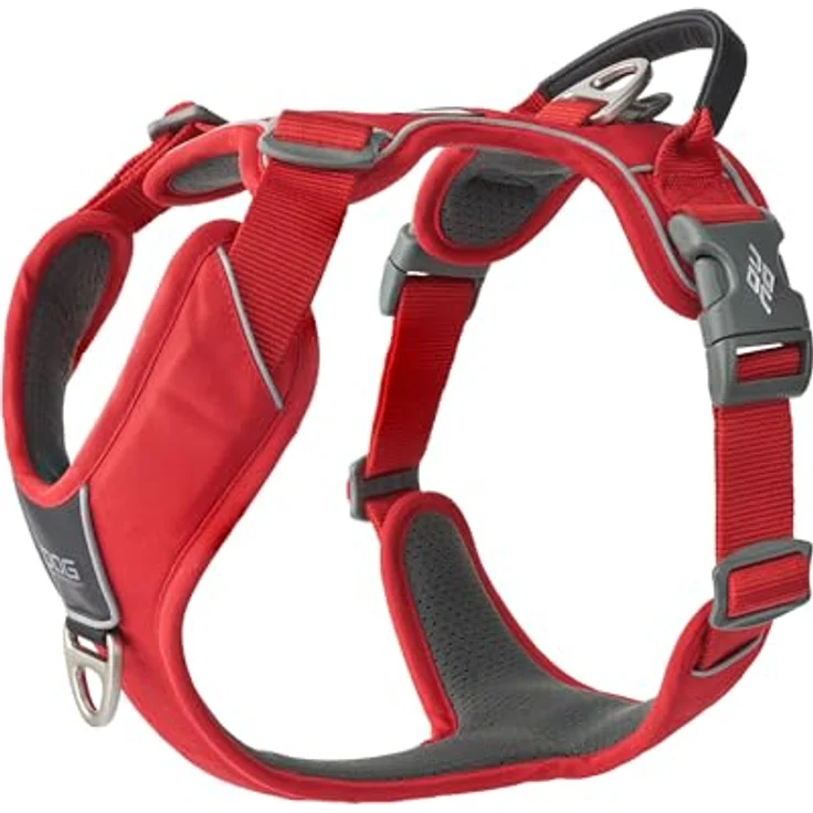 DOG Copenhagen Comfort Walk Pro Hundegeschirr, Classic Red, XL, ergonomisches Design mit 3 Befestigungsmöglichkeiten und reflektierendem 3M-Besatz – Bild 1